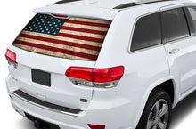 Load image into Gallery viewer, USA Flag Window Perforated Decals Compatible with Jeep Grand Cherokee