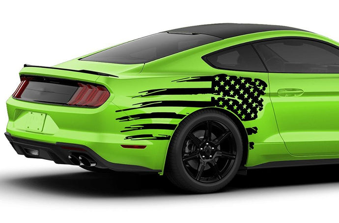 USA Side Decals Graphics Vinyl Decals Compatible with Ford Mustang