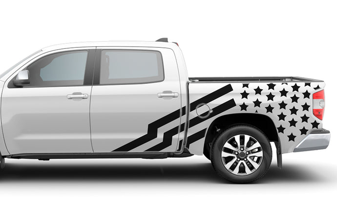 USA Side Stripes Graphics Vinyl Decals for Toyota Tundra