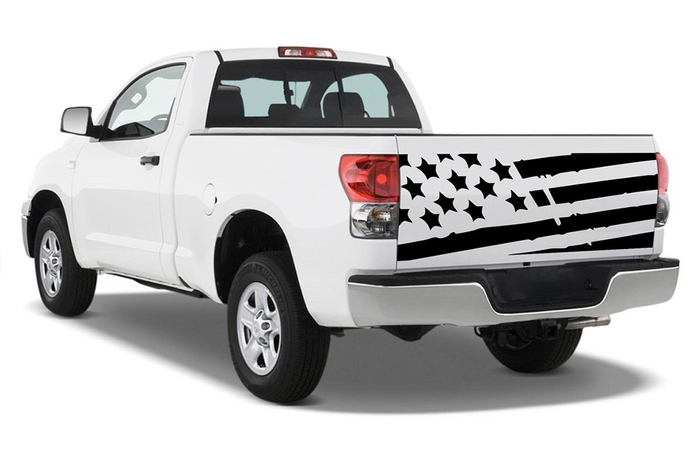 USA Tailgate Graphics Kit Vinyl Decal Compatible with Toyota Tundra Crewmax
