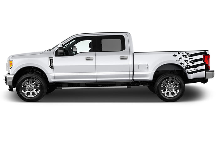 USA Bed Graphics Vinyl Decals For Ford F250