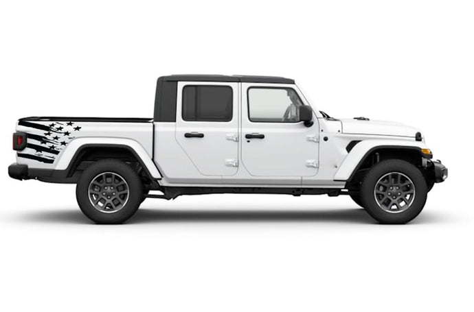 USA Flag back Graphics For Jeep Gladiator Stripes