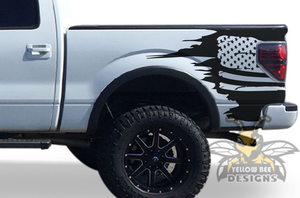 USA Flag Stickers Graphics Stripes Ford F150 Bed Decals Super Crew Cab