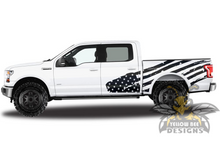 Load image into Gallery viewer, USA Flag Bed Stickers Graphics Ford F150 Super Crew Cab decals 2018, 2020, 2021