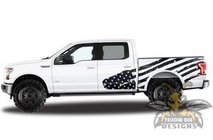 USA Flag Bed Stickers Graphics Ford F150 Super Crew Cab decals 2018, 2020, 2021