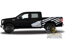 Load image into Gallery viewer, USA Flag Bed Stickers Graphics Ford F150 Super Crew Cab decals 2018, 2020, 2021