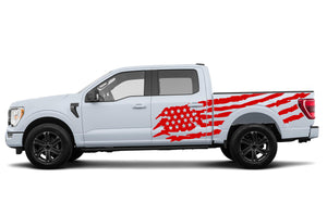 Ford F150 USA Flag Decals Graphics Compatible With F150