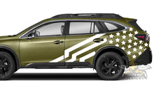 Load image into Gallery viewer, USA Flag Side Graphics Vinyl Decals for Subaru Outback