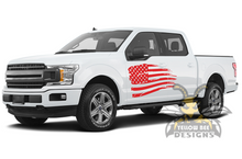 Load image into Gallery viewer, USA Flag Side Graphics Ford F150 Decals Super Crew Cab