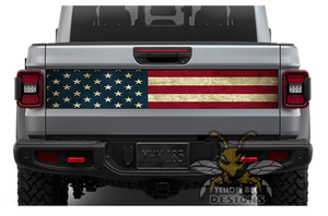 USA Flag designs Graphics for tailgate decals for jeep JT Gladiator