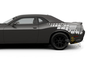 USA Mountains Side Graphics Vinyl Decals for Dodge Challenger