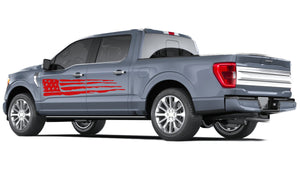 USA Flag Speed Doors Vinyl Graphics Decals For Ford F150
