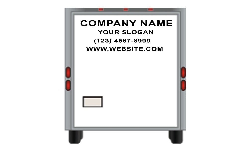 Business Vinyl Lettering, Graphics, Decals For Trailer 7' x 14'