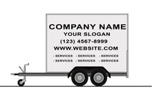 Load image into Gallery viewer, Business Vinyl Lettering, Graphics, Decals For Trailer 6&#39; x 10&#39;