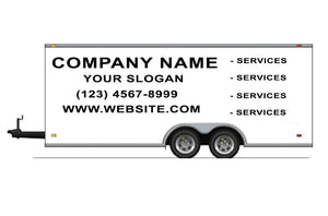 Business Vinyl Lettering, Graphics, Decals For Trailer 7' x 20' 