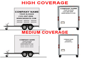 Business Vinyl Lettering, Graphics, Decals For Trailer 5' x 8'