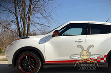 Load image into Gallery viewer, Wavy Flag Side Stripe Graphics vinyl decals for Nissan juke 