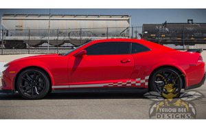 Wavy Side Stripes Graphics decals for chevrolet camaro