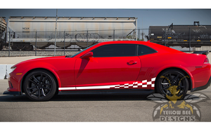 Wavy Side Stripes Graphics decals for chevrolet camaro