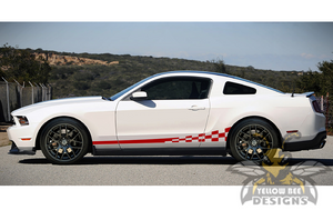 Wavy Side Stripes Graphics vinyl graphics for ford Mustang decals