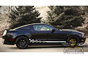 Wavy Side Stripes Graphics vinyl graphics for ford Mustang decals
