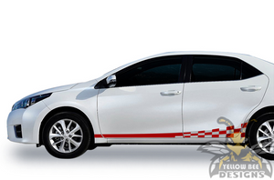 Wavy Side Stripes Graphics Decals for Toyota Corolla