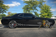Load image into Gallery viewer, Wavy Flag Stripes Door Graphics Decal Compatible with Dodge Challenger. 2016, 2017, 2018, 2019, 