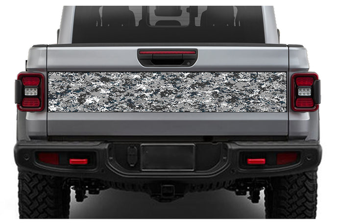 White Army Tailgate Door Decals Vinyl Compatible with Jeep JT Gladiator 4 Door (8x53 inches)