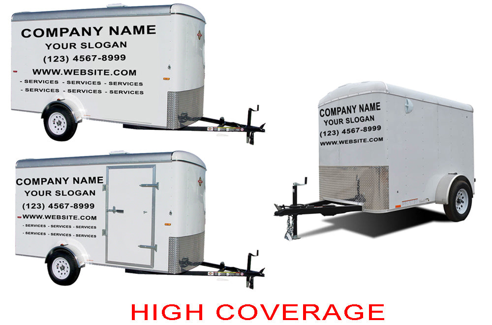 Business Vinyl Lettering, Graphics, Decals For Trailer 6' x 12'