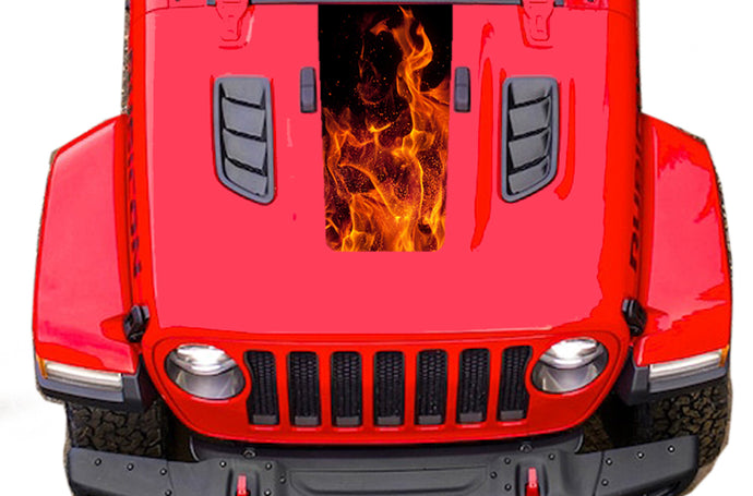 Jeep JT Gladiator Hood Flames Graphics compatible with JT Gladiator