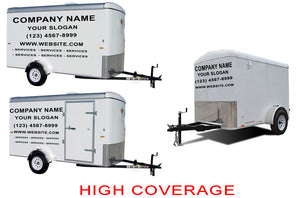 Vinyl Lettering, Graphics, Decals For 5' x 8' Enclosed Trailer