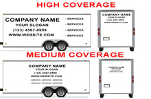 Load image into Gallery viewer, Business Vinyl Lettering, Graphics, Decals For Trailer 7&#39; x 18&#39; 