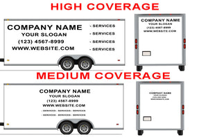 Business Vinyl Lettering, Graphics, Decals For Trailer 7' x 18' 
