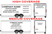 Load image into Gallery viewer, Business Vinyl Lettering, Graphics, Decals For Trailer 7&#39; x 20&#39; 