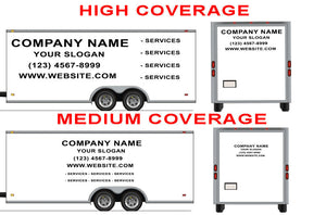 Business Vinyl Lettering, Graphics, Decals For Trailer 7' x 20' 