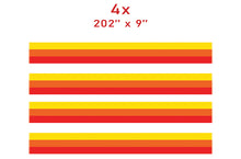 Load image into Gallery viewer, Class A Motor Home Red Orange Yellow Retro Stripes Decals, rv Graphics Vinyl Kits